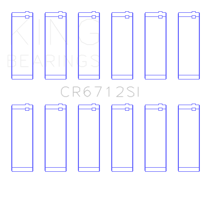 King Engine Bearings CR6712SI0.5 - Ford V6 Triton/Ohv (Size +0.50mm) Connecting Rod Bearing Set