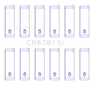 King Engine Bearings CR6781SI0.25 - Chrysler 2.7L (Od+.002in) (Size +0.25mm) Connecting Rod Bearing Set King Engine Bearings CR6781SI0.25 - Chrysler 2.7L (Od+.002in) (Size +0.25mm) Connecting Rod Bearing Set