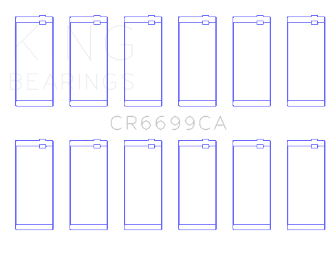 King Engine Bearings CR6699CA0.5 - King 94-02 Dodge Cummins 5.9L Inline 6 Diesel Conventional Coated Rod Bearing Set (Size 0.5mm) King Engine Bearings CR6699CA0.5 - King 94-02 Dodge Cummins 5.9L Inline 6 Diesel Conventional Coated Rod Bearing Set (Size 0.5mm)