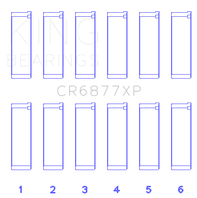 King Engine Bearings CR6877XP - King BMW S54B32 3.2L Performance Rod Bearing Set - Size STD King Engine Bearings CR6877XP - King BMW S54B32 3.2L Performance Rod Bearing Set - Size STD
