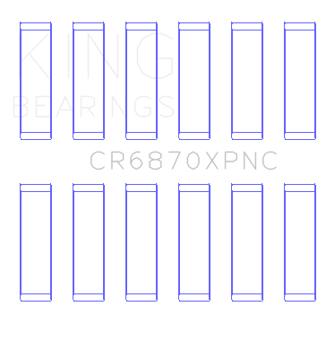 King Engine Bearings CR6870XPNC.026 - King Nissan VR38DETT (Size .026) pMaxKote Performance Con Rod Bearing Set