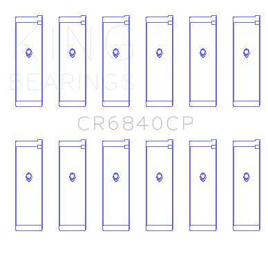 King Engine Bearings CR6840CP0.5 - Nissan Vq40DE (Size +0.50mm) Connecting Rod Bearing Set King Engine Bearings CR6840CP0.5 - Nissan Vq40DE (Size +0.50mm) Connecting Rod Bearing Set