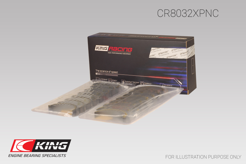 King Engine Bearings CR8032XPNC.026 - King Chrysler 345/ 370 16V (Size 0.26) Connecting Rod Bearing Set