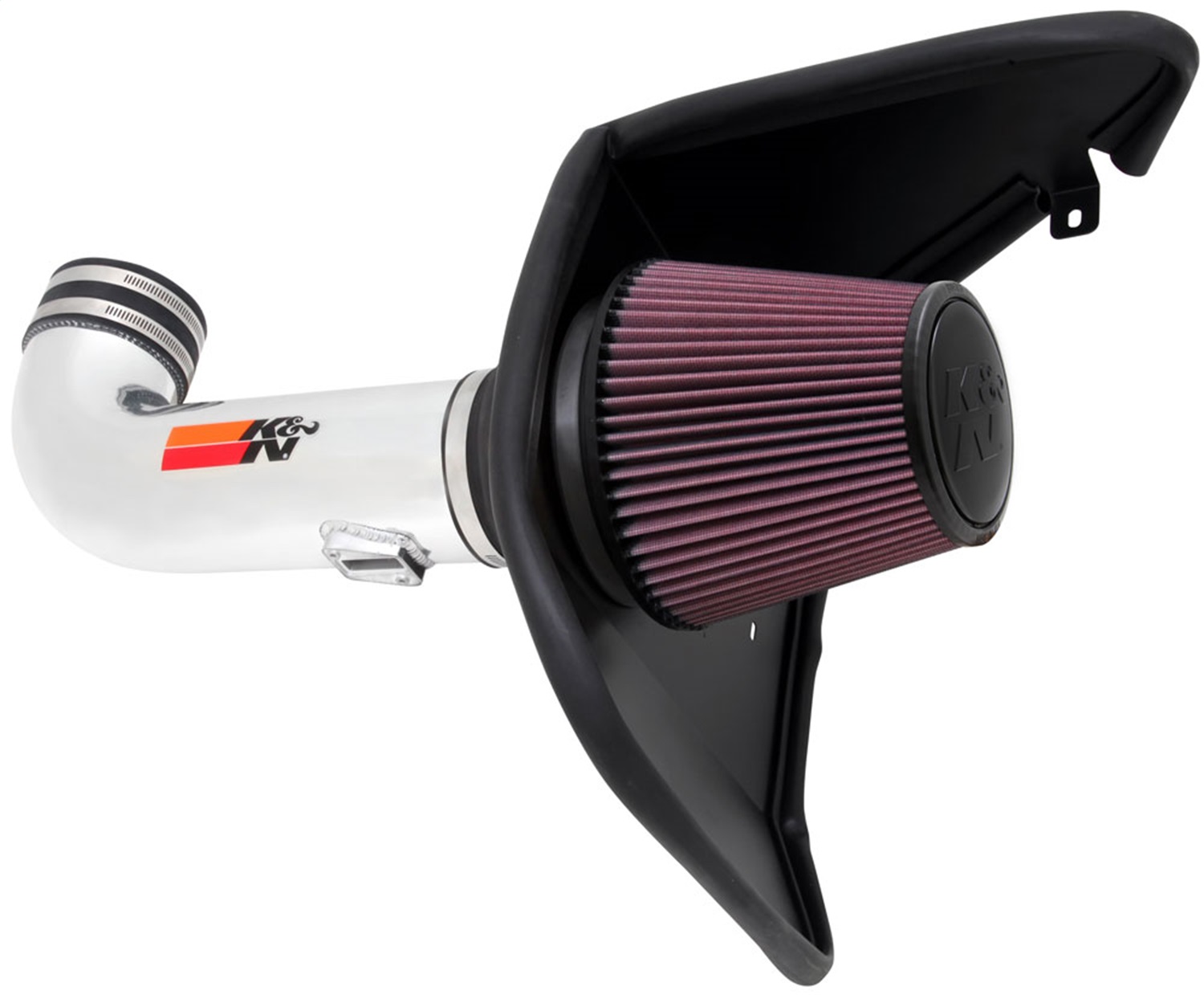 K&N 69-4519TP - 10 Camaro 6.2L V8 Polished Typhoon Short Ram Intake