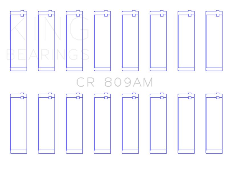 King Engine Bearings CR809AM - King Ford 330/332/352/360/390/410/248 Engine Rod Bearings