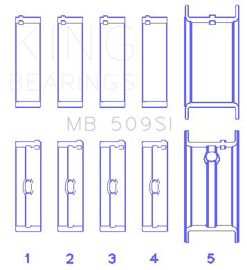 King Engine Bearings MB 509SI 010 - MAIN BEARING SET For CHEVROLET 400 King Engine Bearings MB 509SI 010 - MAIN BEARING SET For CHEVROLET 400