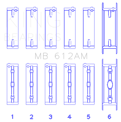 King Engine Bearings MB 612AM0.5 - MAIN BEARING SET For VOLVO 520, B5252, B5254F/T, B5234F/T King Engine Bearings MB 612AM0.5 - MAIN BEARING SET For VOLVO 520, B5252, B5254F/T, B5234F/T