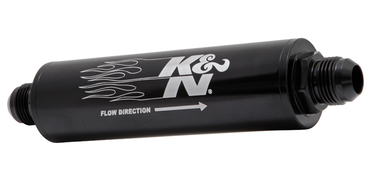 K&N 81-1002 - 2in OD x 9in L 10AN 25 Micron In-Line Fuel/Oil FIlter