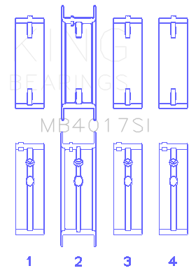 King Engine Bearings MB4017SI 030 - MAIN BEARING SET For GENERAL MOTORS 231 CI, V6 OHV King Engine Bearings MB4017SI 030 - MAIN BEARING SET For GENERAL MOTORS 231 CI, V6 OHV