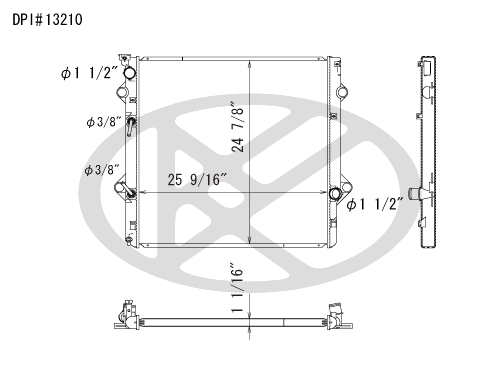Koyo A13210 - rad Radiator Koyo A13210 - rad Radiator