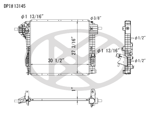 Koyo A13145 - rad Radiator Koyo A13145 - rad Radiator