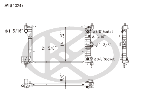 Koyo A13247 - rad Radiator Koyo A13247 - rad Radiator
