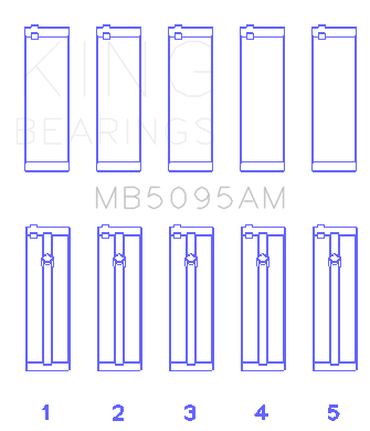 King Engine Bearings MB5095AM - King Toyota 1E/2E (1.3L) (Size STD) Performance Main Bearing Set King Engine Bearings MB5095AM - King Toyota 1E/2E (1.3L) (Size STD) Performance Main Bearing Set