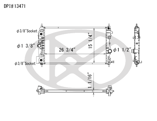 Koyo A13471 - rad Radiator Koyo A13471 - rad Radiator