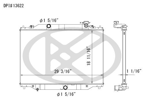 Koyo A13622 - rad Radiator Koyo A13622 - rad Radiator