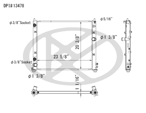 Koyo A13478 - rad  Radiator