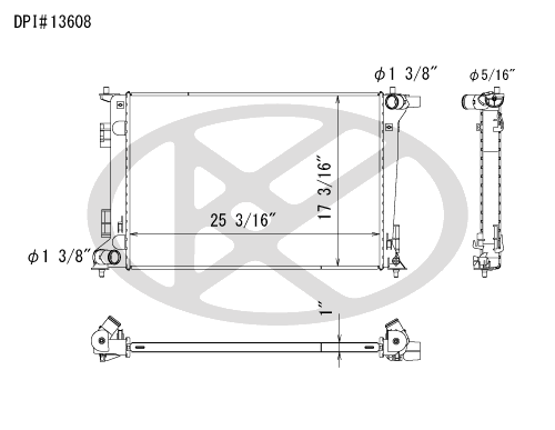 Koyo A13608 - rad Radiator Koyo A13608 - rad Radiator