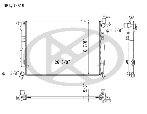 Koyo A13519 - rad Radiator Koyo A13519 - rad Radiator