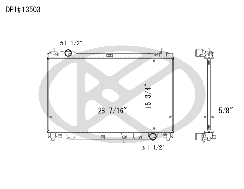 Koyo A13503 - rad Radiator Koyo A13503 - rad Radiator