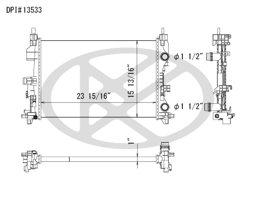 Koyo A13533 - rad Radiator Koyo A13533 - rad Radiator