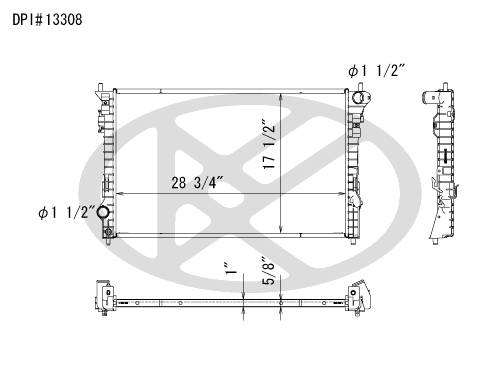 Koyo A13308 - rad Radiator Koyo A13308 - rad Radiator