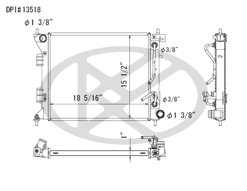 Koyo A13518 - rad  Radiator