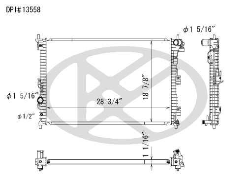 Koyo A13619 - rad Radiator Koyo A13619 - rad Radiator