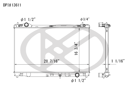Koyo A13611 - rad  Radiator