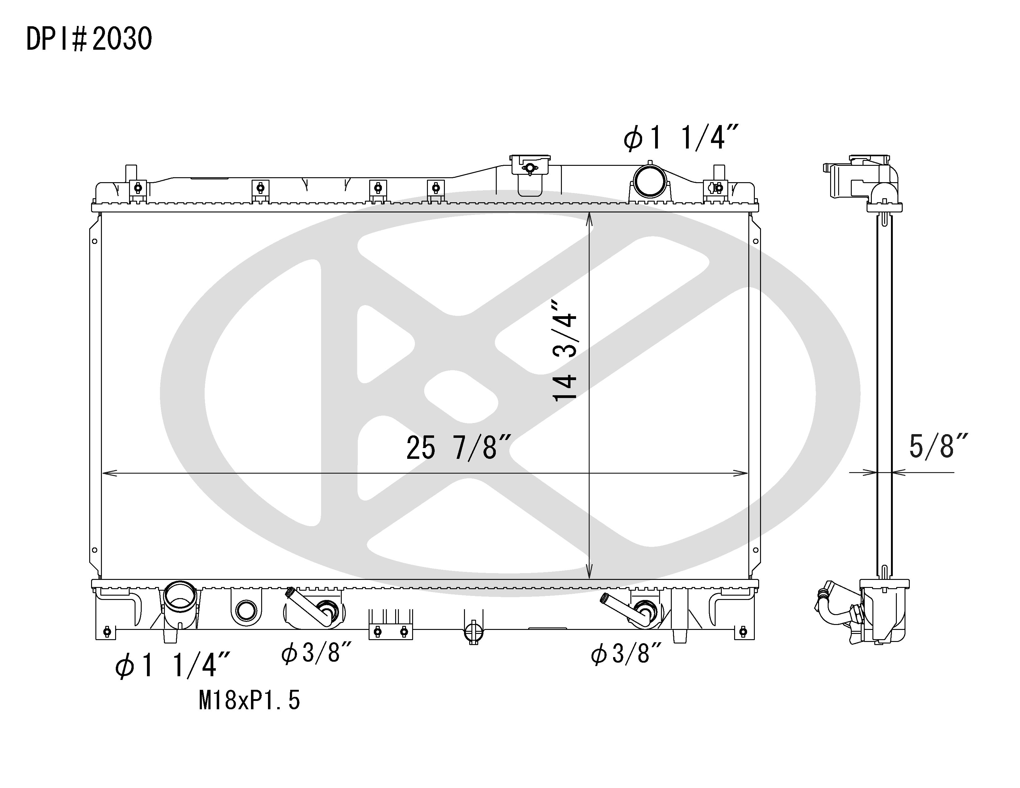 Koyo A2030 - rad  Radiator