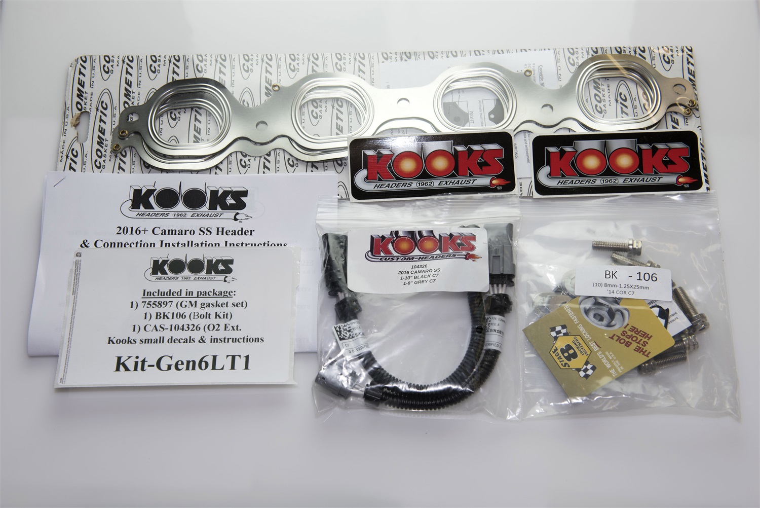 Kooks 2260H620 - 2" Stainless Headers & Catted OEM Connection Pipes. 2016-2024 Camaro SS Kooks 2260H620 - 2" Stainless Headers & Catted OEM Connection Pipes. 2016-2024 Camaro SS