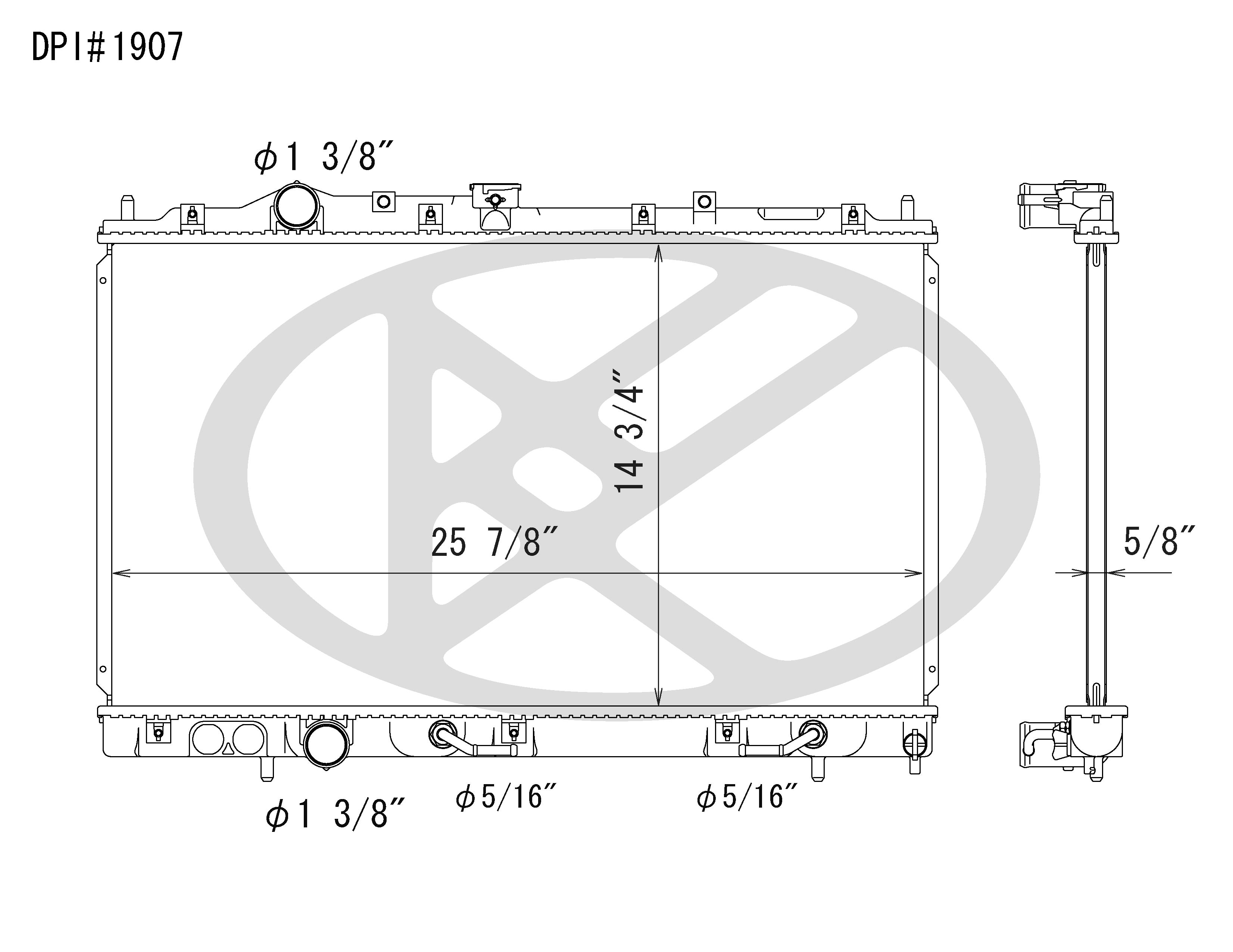 Koyo A1907 - rad  Radiator