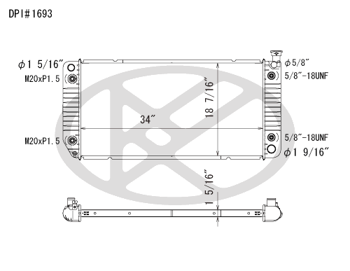 Koyo A1693 - rad  Radiator