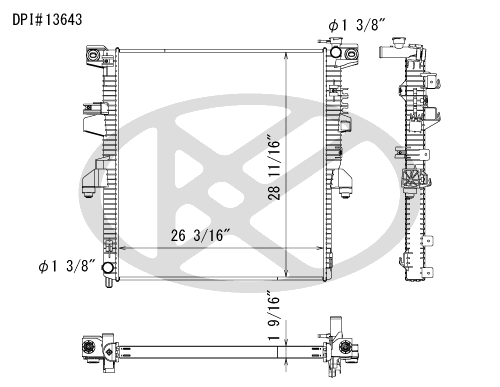 Koyo A13643 - rad Radiator Koyo A13643 - rad Radiator