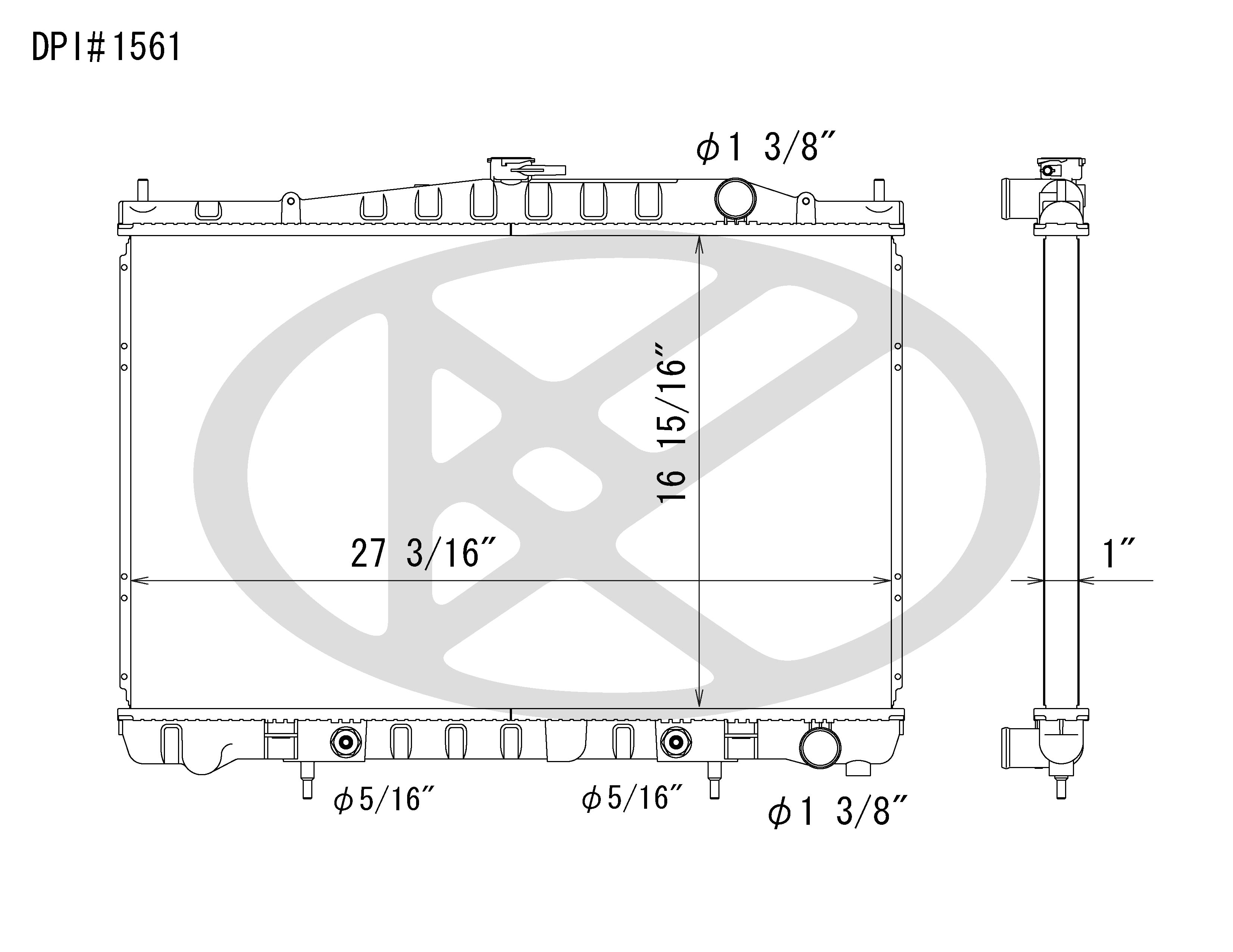 Koyo A1561 - rad  Radiator