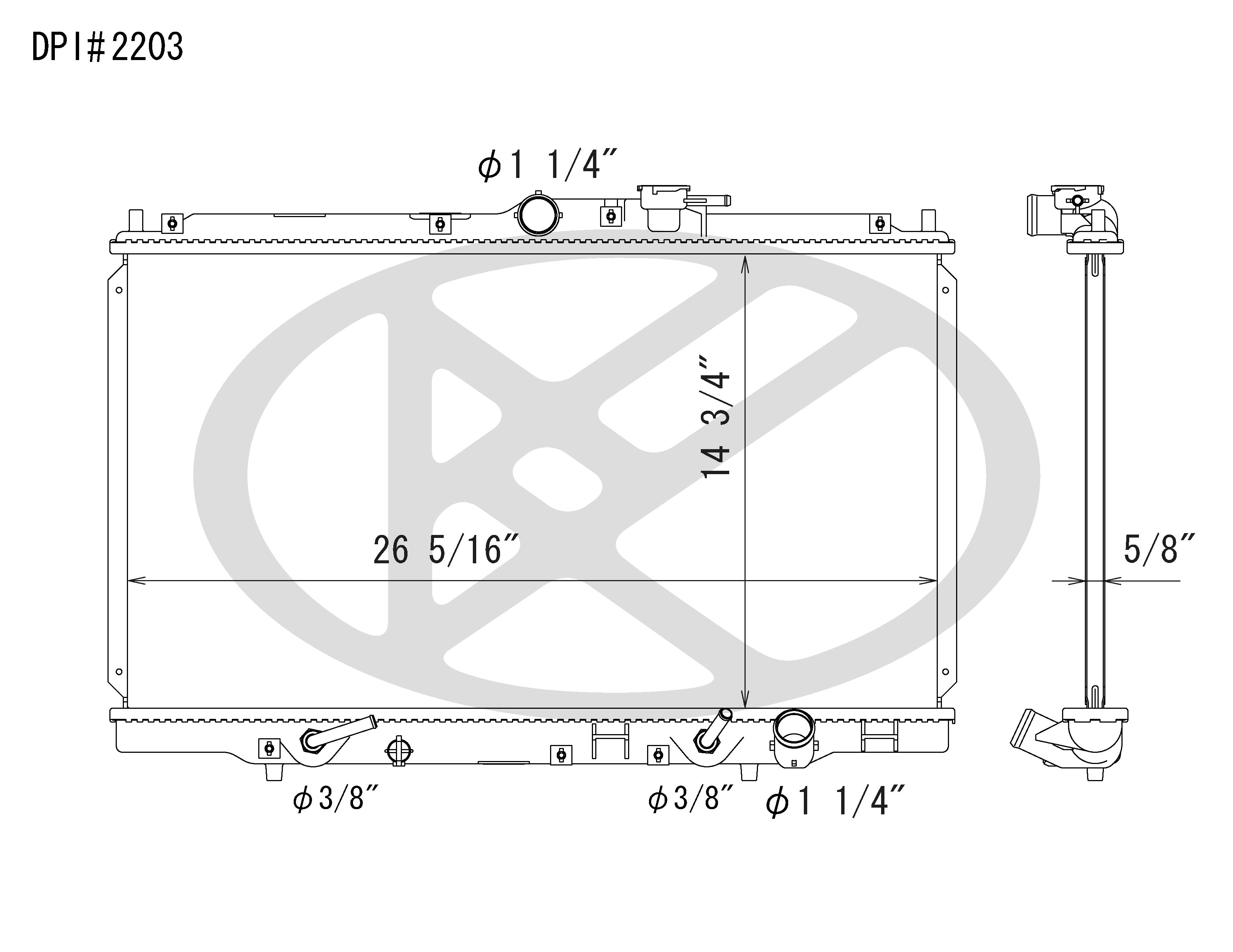 Koyo A2203 - rad  Radiator