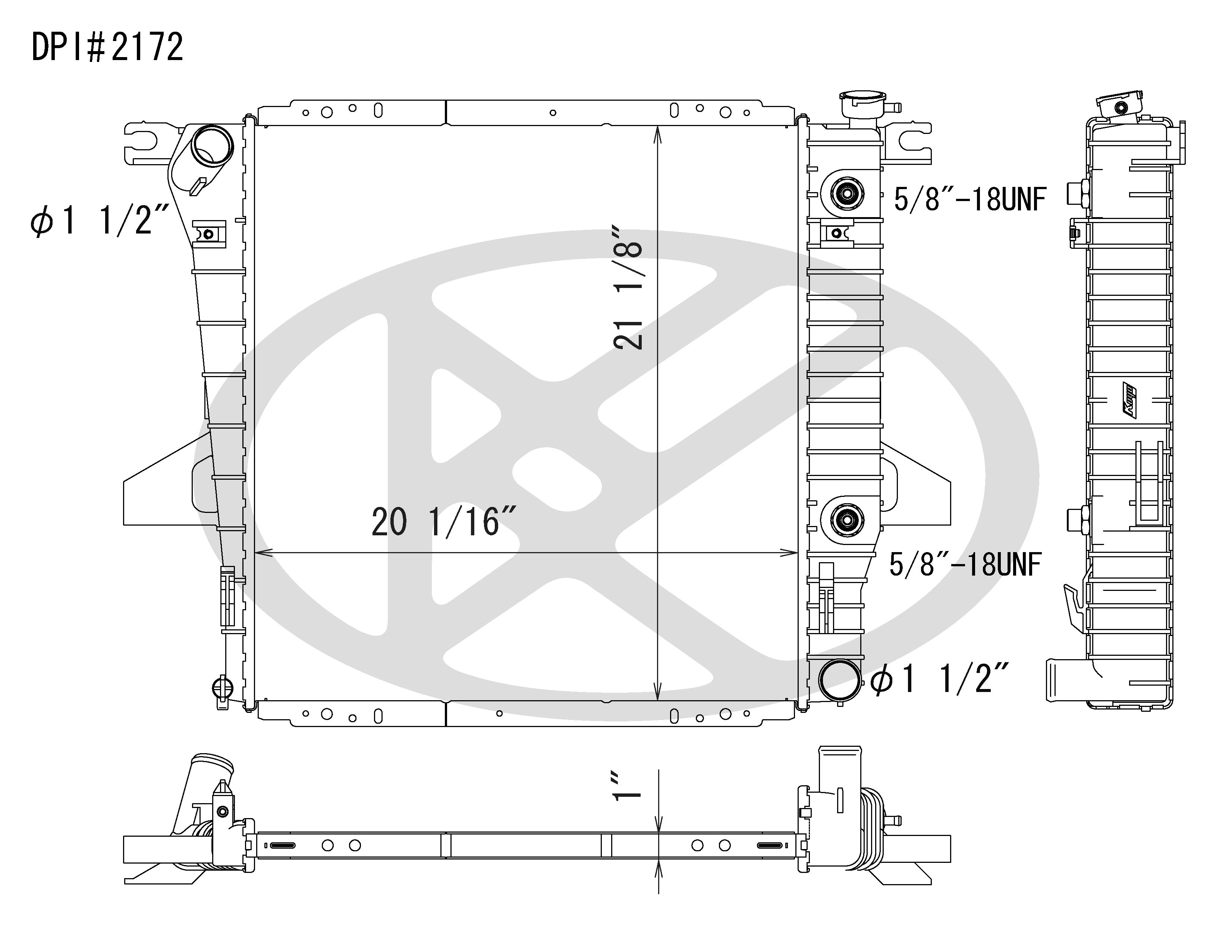 Koyo A2172 - rad  Radiator