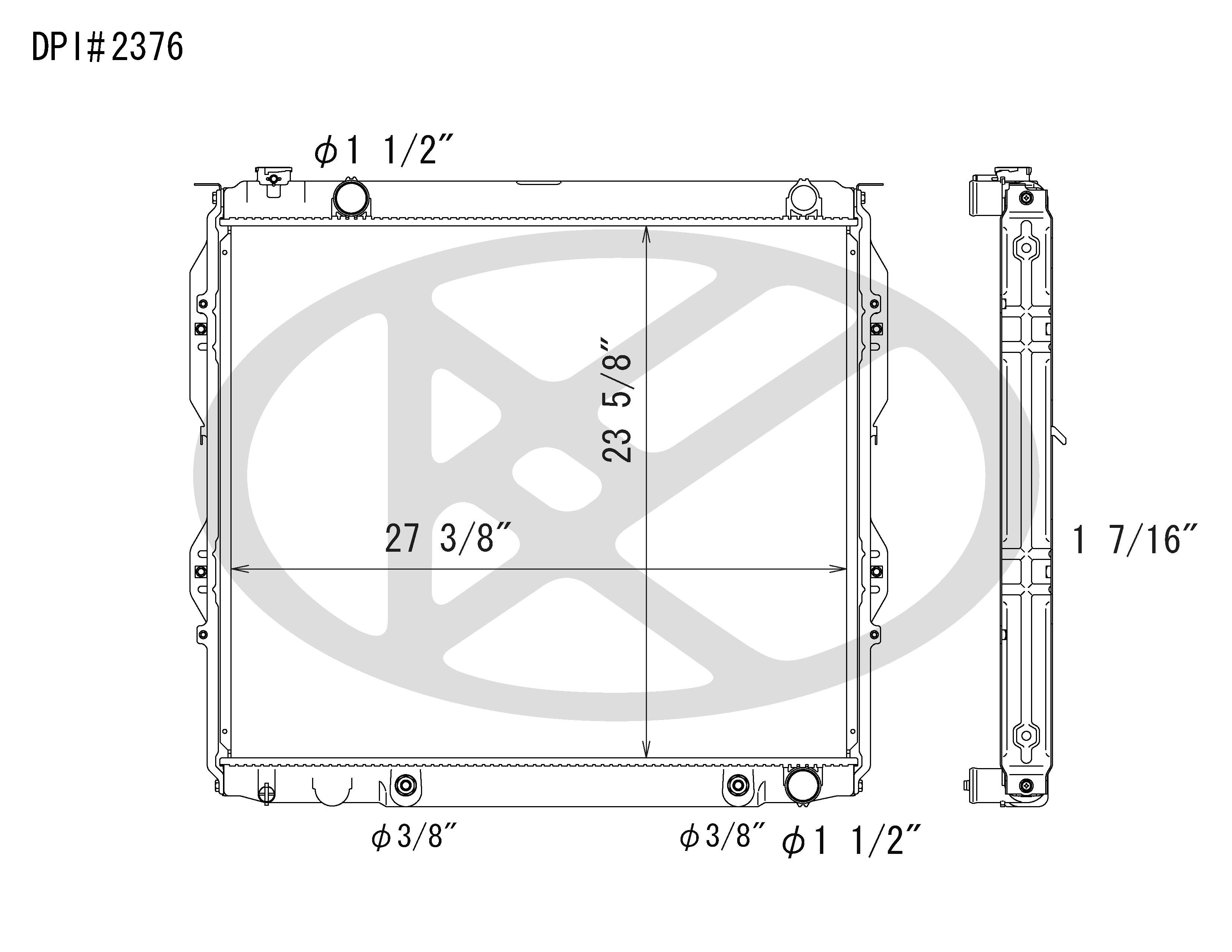 Koyo A2376 - rad  Radiator
