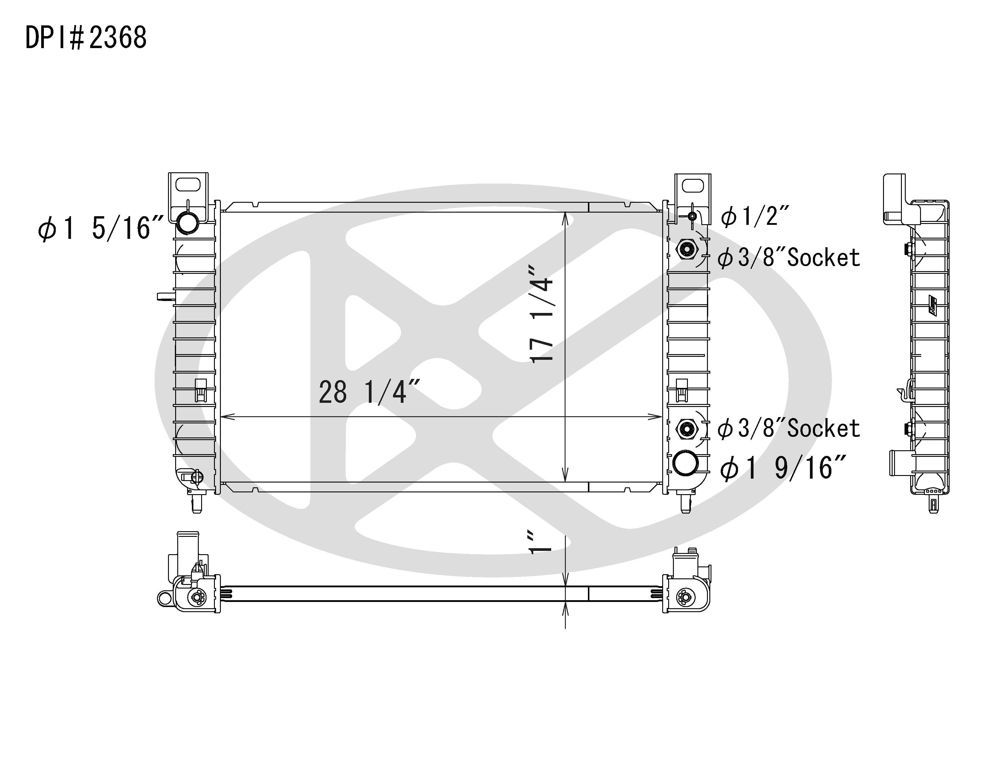 Koyo A2368 - rad  Radiator