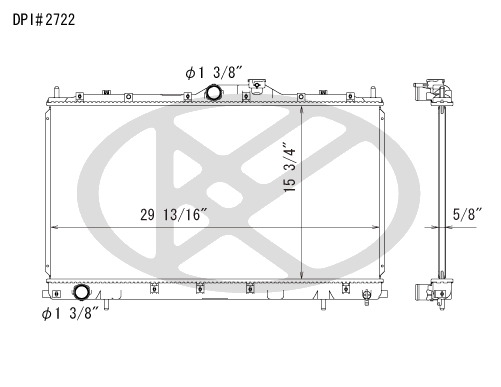 Koyo A2722 - rad Radiator Koyo A2722 - rad Radiator