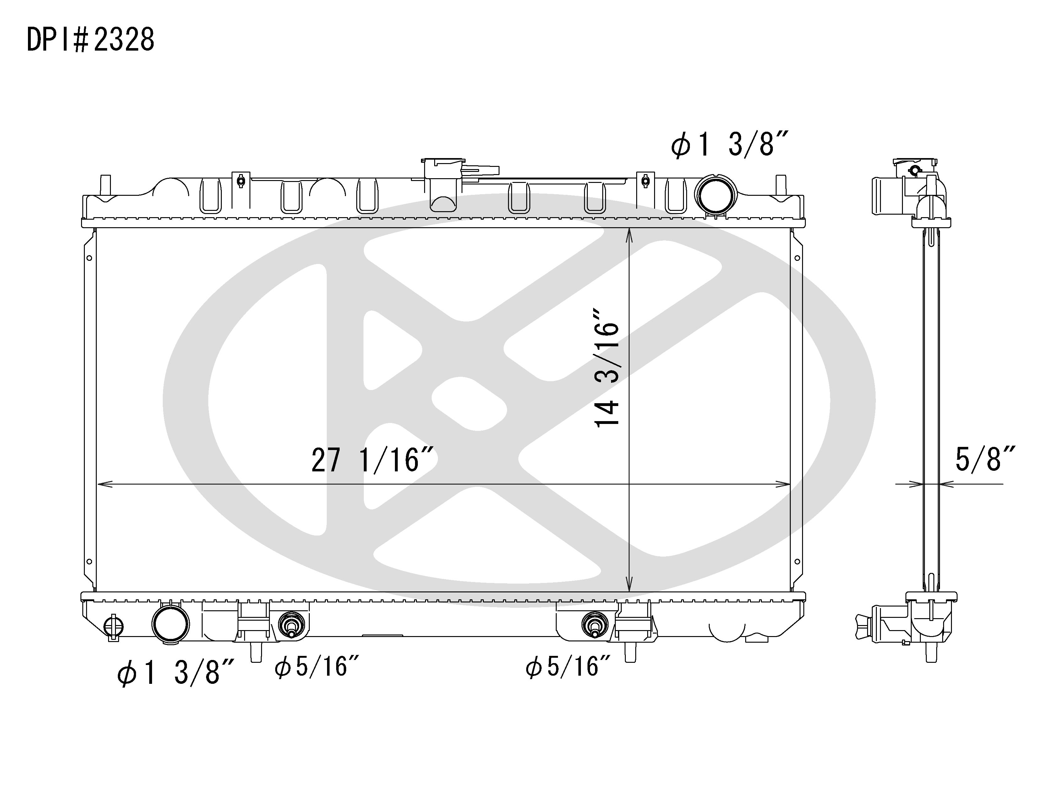 Koyo A2328 - rad  Radiator