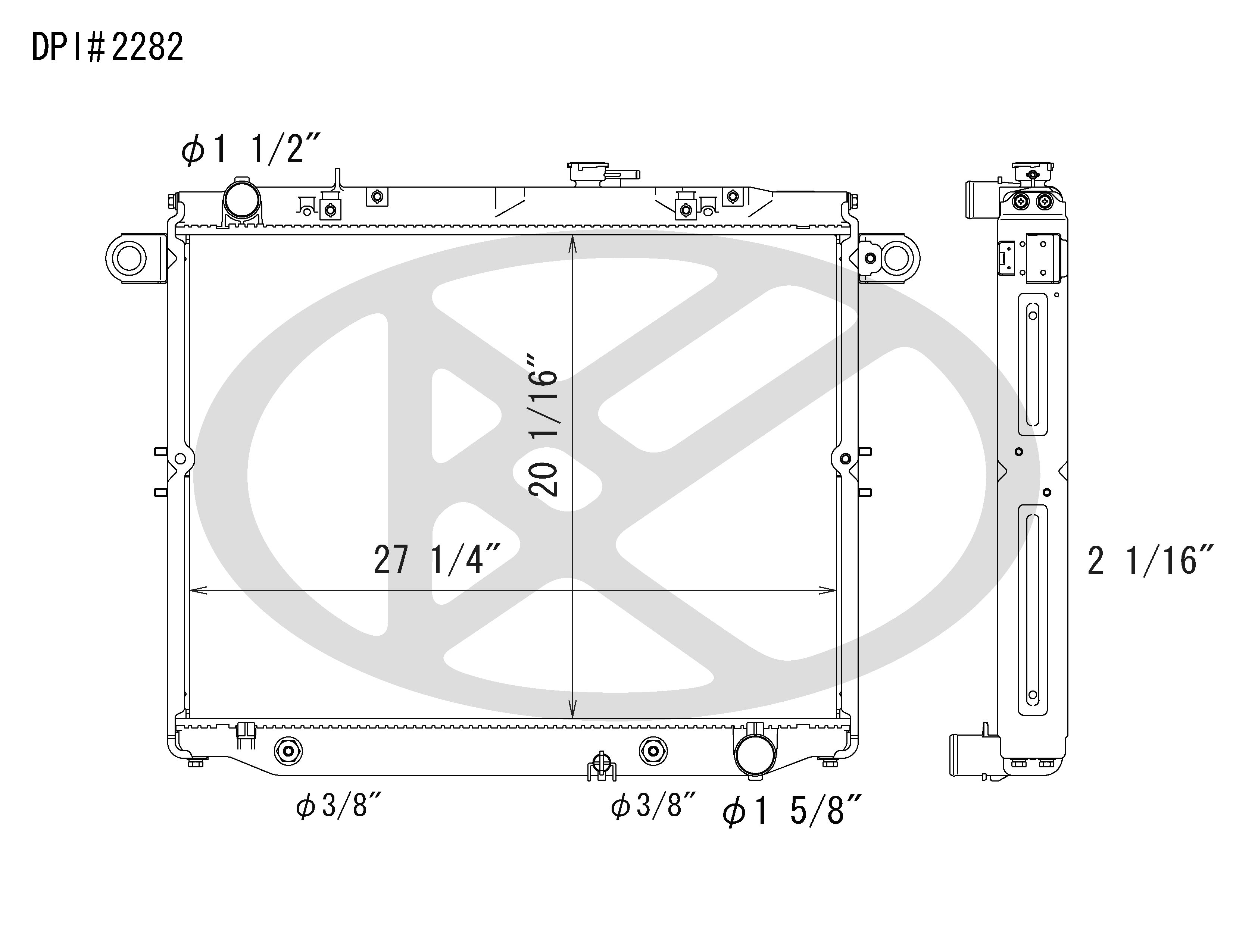 Koyo A2282 - rad Radiator Koyo A2282 - rad Radiator