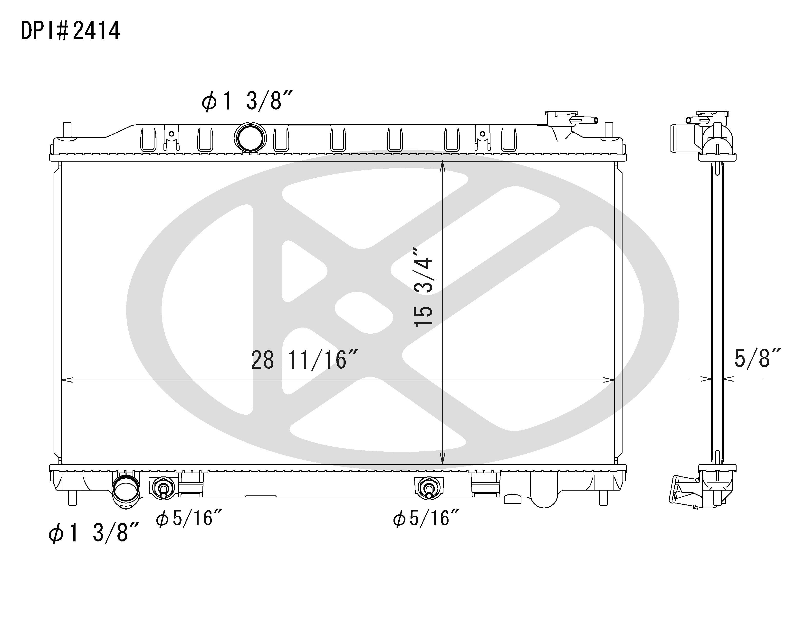 Koyo A2414 - rad  Radiator