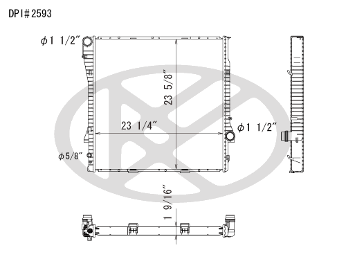 Koyo A2593 - rad  Radiator