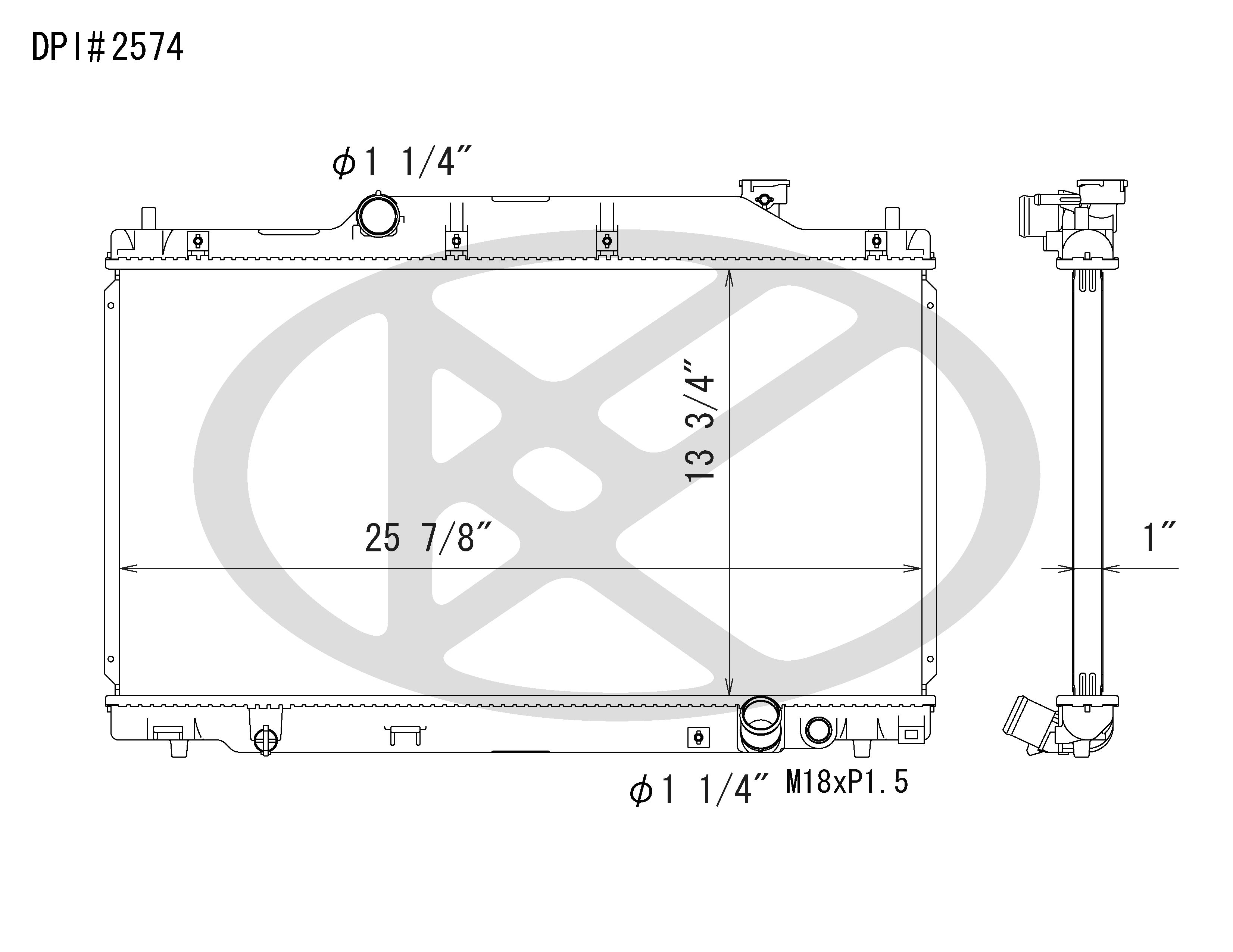 Koyo A2574 - rad  Radiator