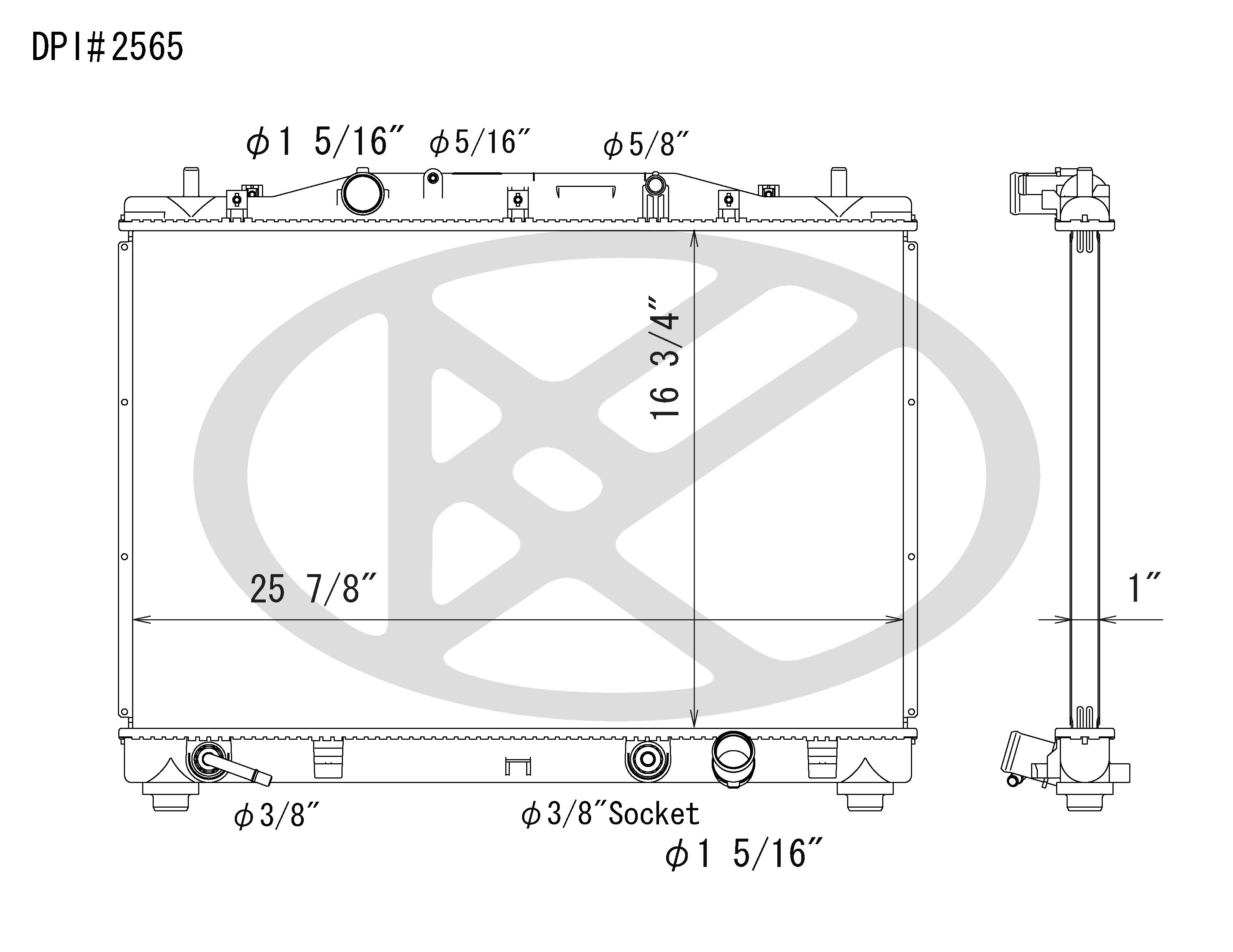 Koyo A2565 - rad  Radiator