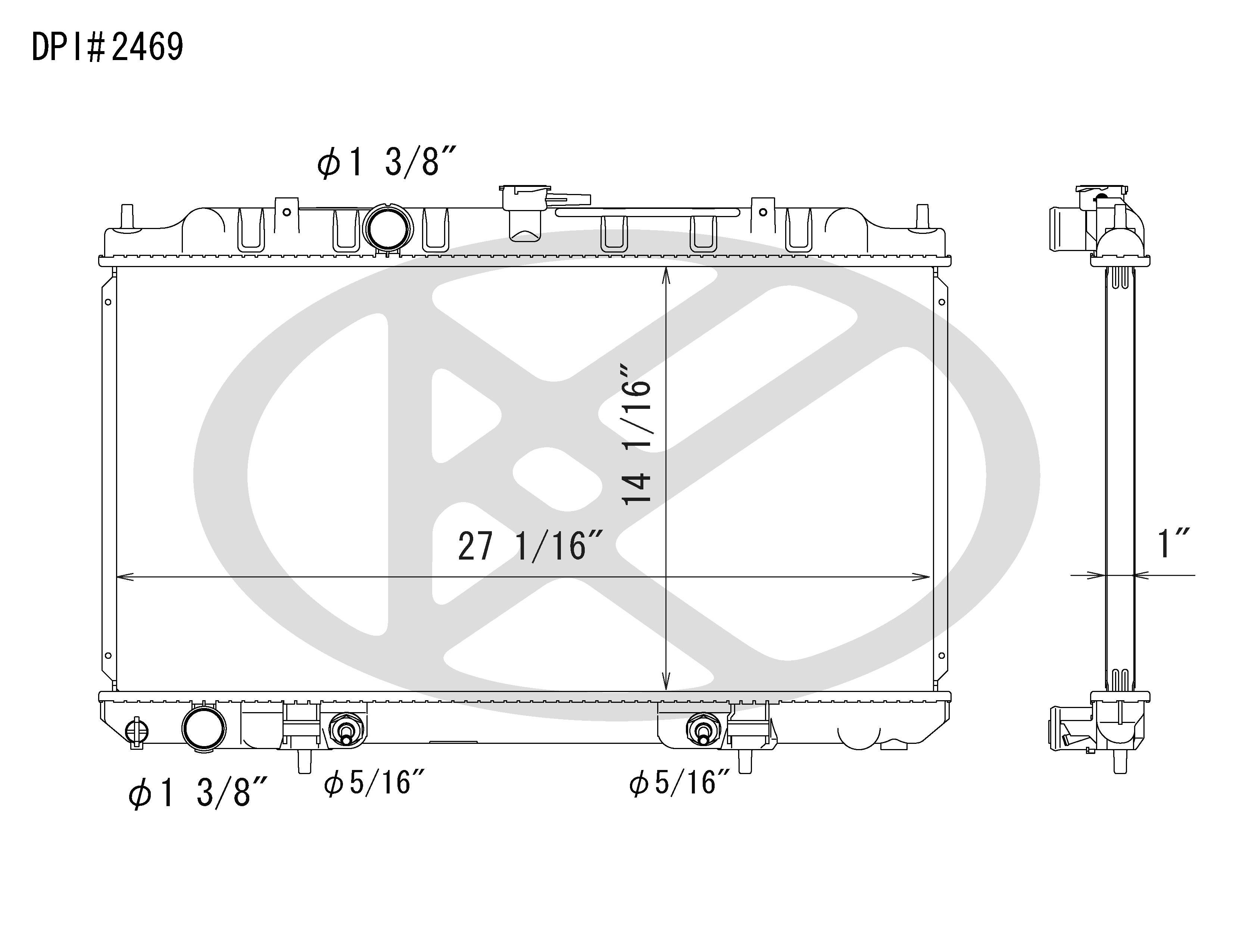 Koyo A2469 - rad Radiator Koyo A2469 - rad Radiator