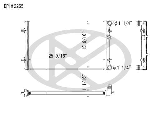 Koyo A2265 - rad  Radiator