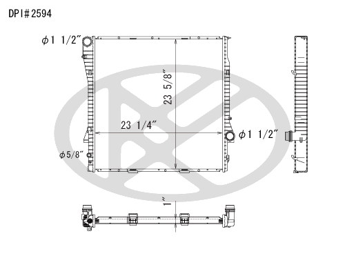 Koyo A2594 - rad Radiator Koyo A2594 - rad Radiator