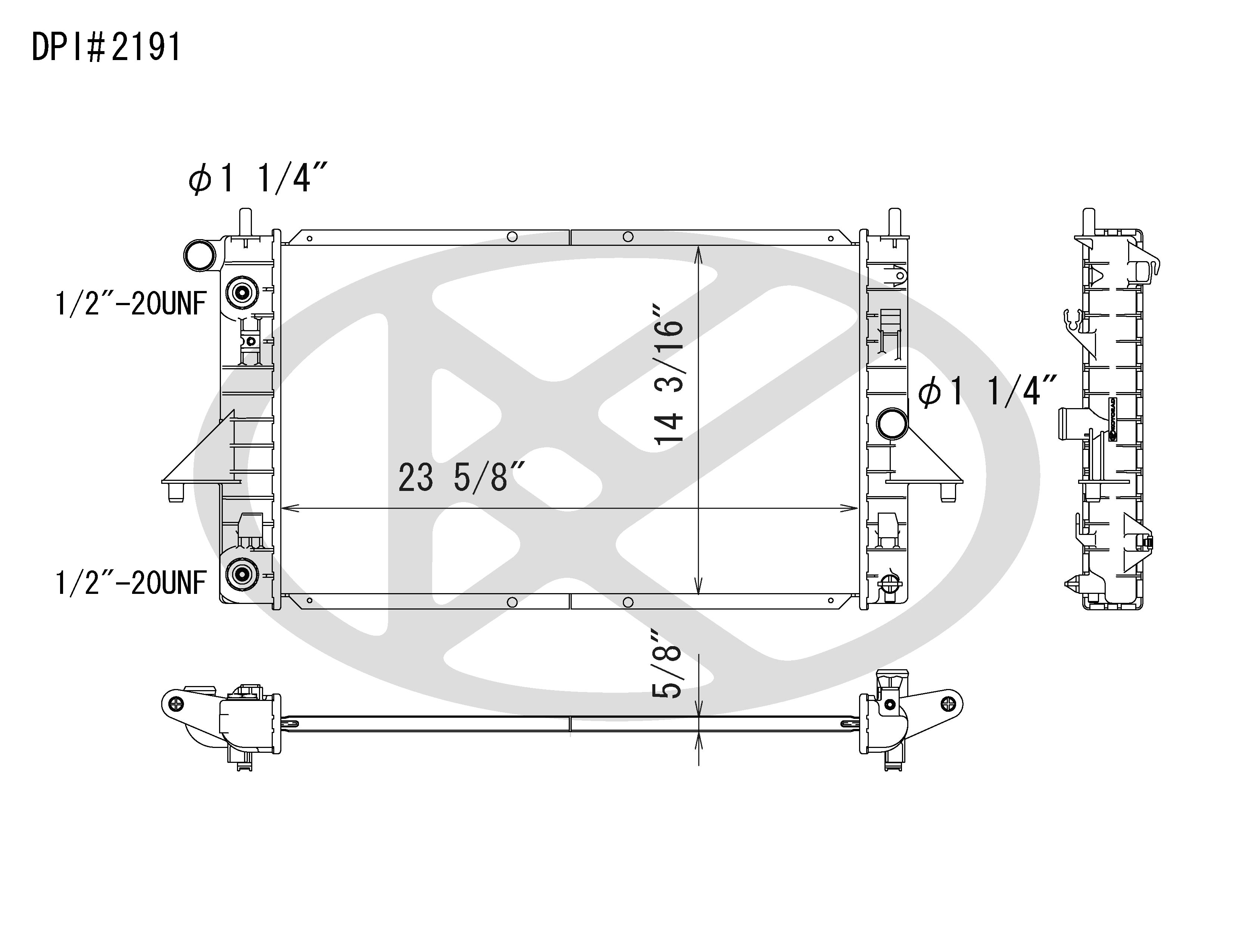 Koyo A2191 - rad Radiator Koyo A2191 - rad Radiator