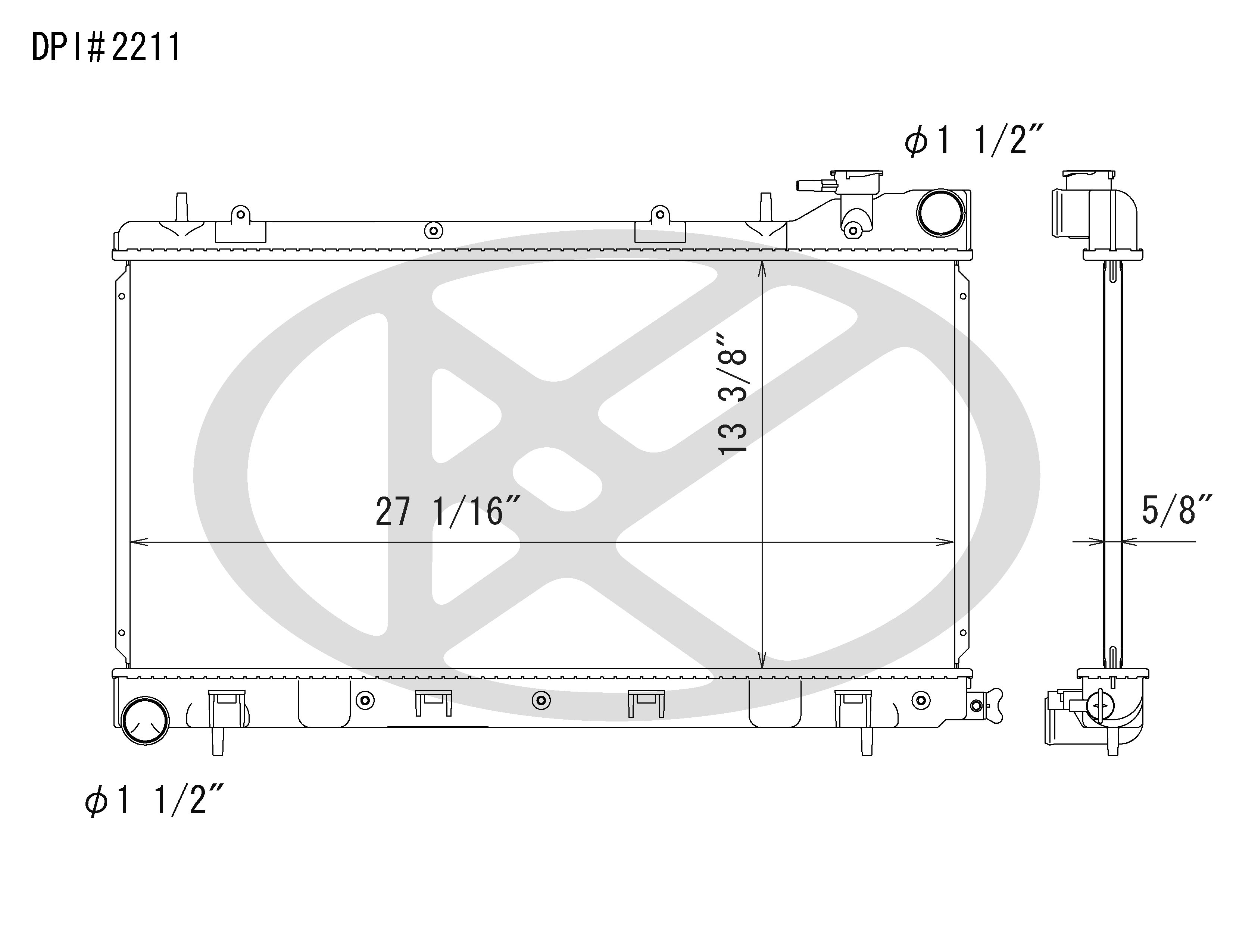 Koyo A2211 - rad  Radiator
